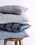 Bandhini Inverse Denim linen cushion 55x55cm