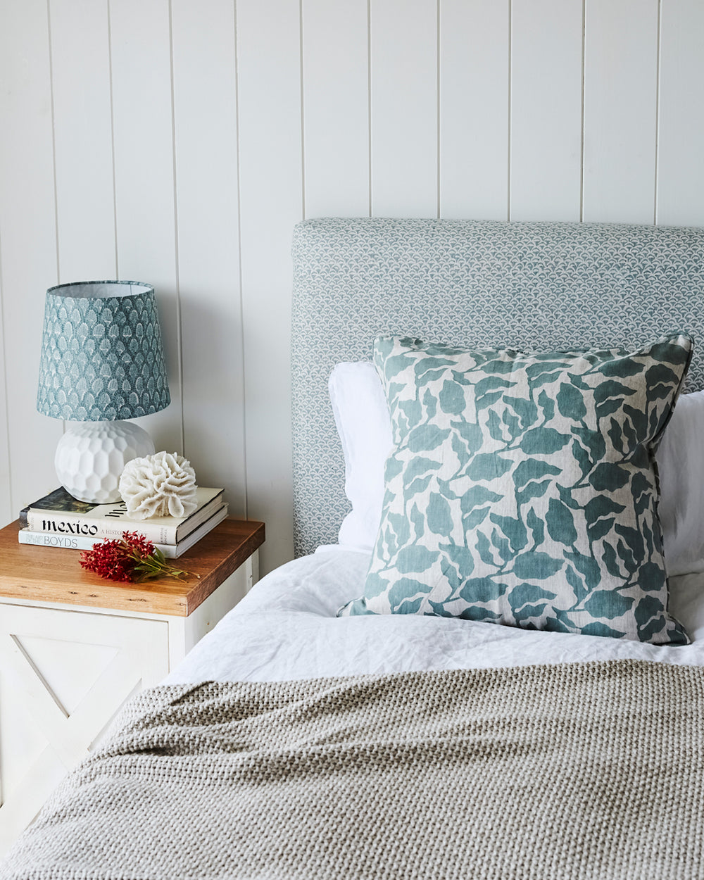 Flores Celadon Pillowcase in - Cushions - Walter G Australia