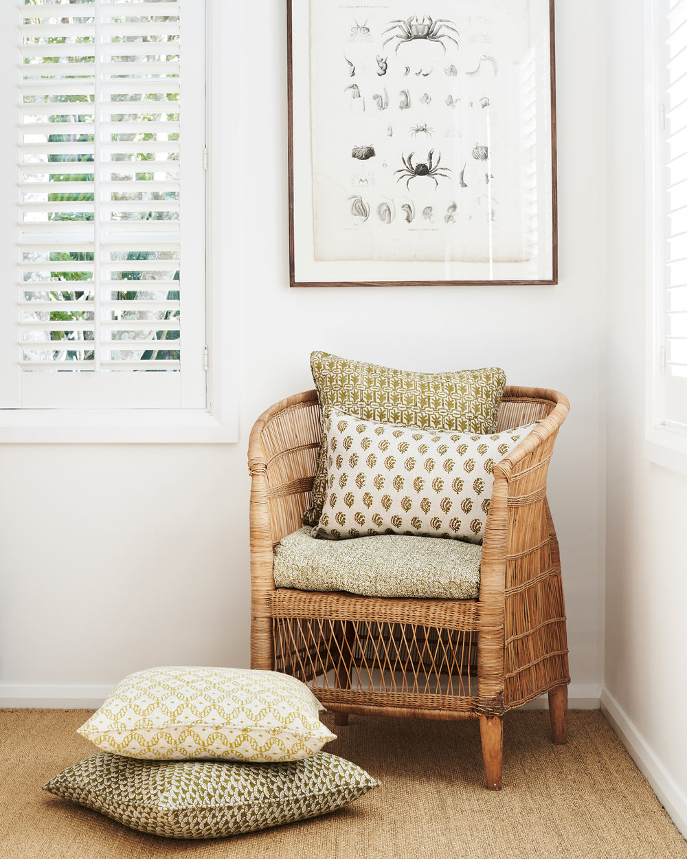 Chameli Olive Pillowcase in - Cushions - Walter G Australia