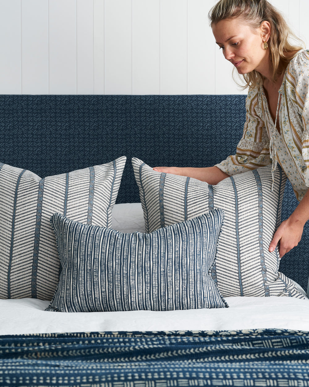 Zanzibar Azure Pillowcase in - Cushions - Walter G Australia