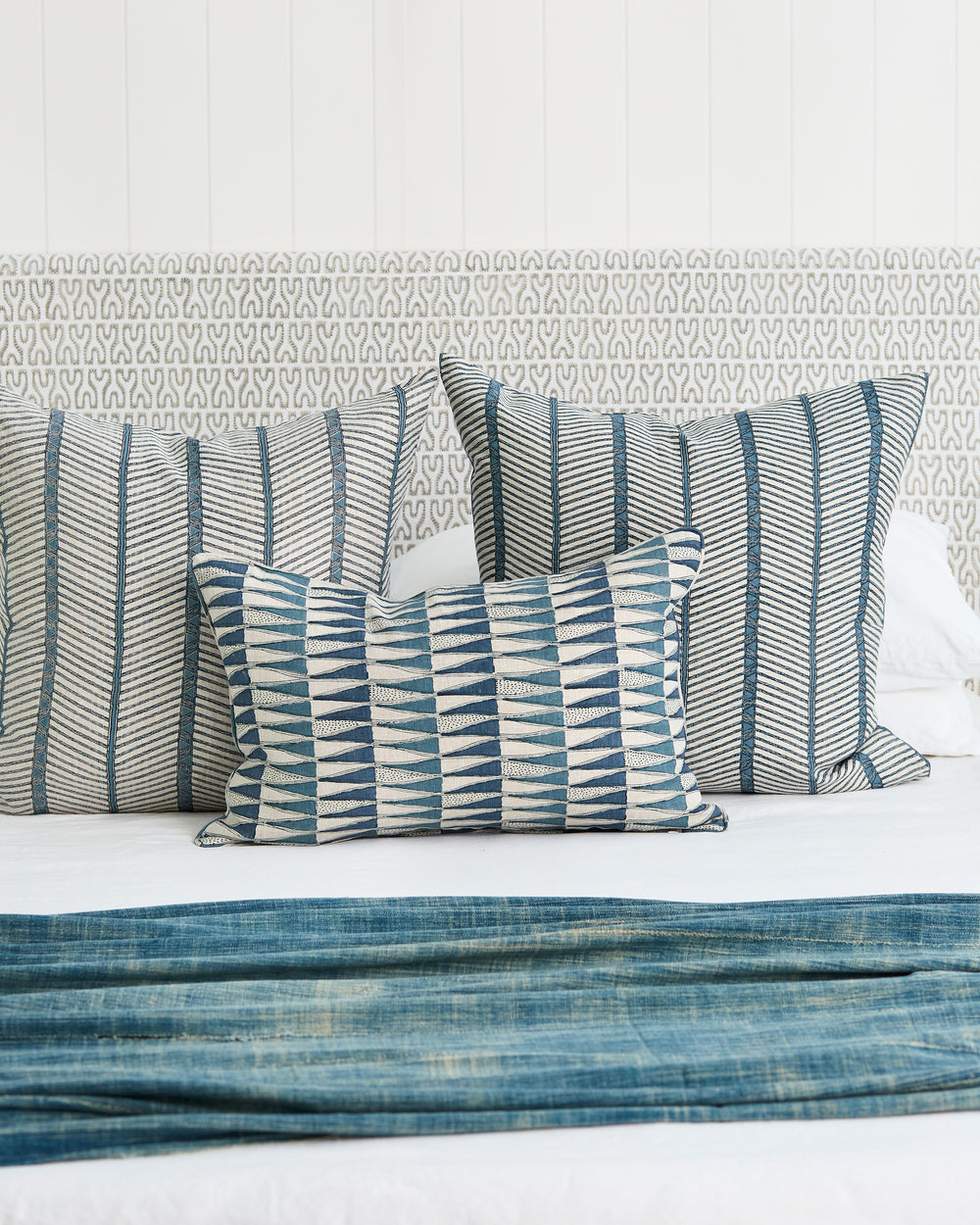 Tangier Denim Pillowcase in - Cushions - Walter G Australia