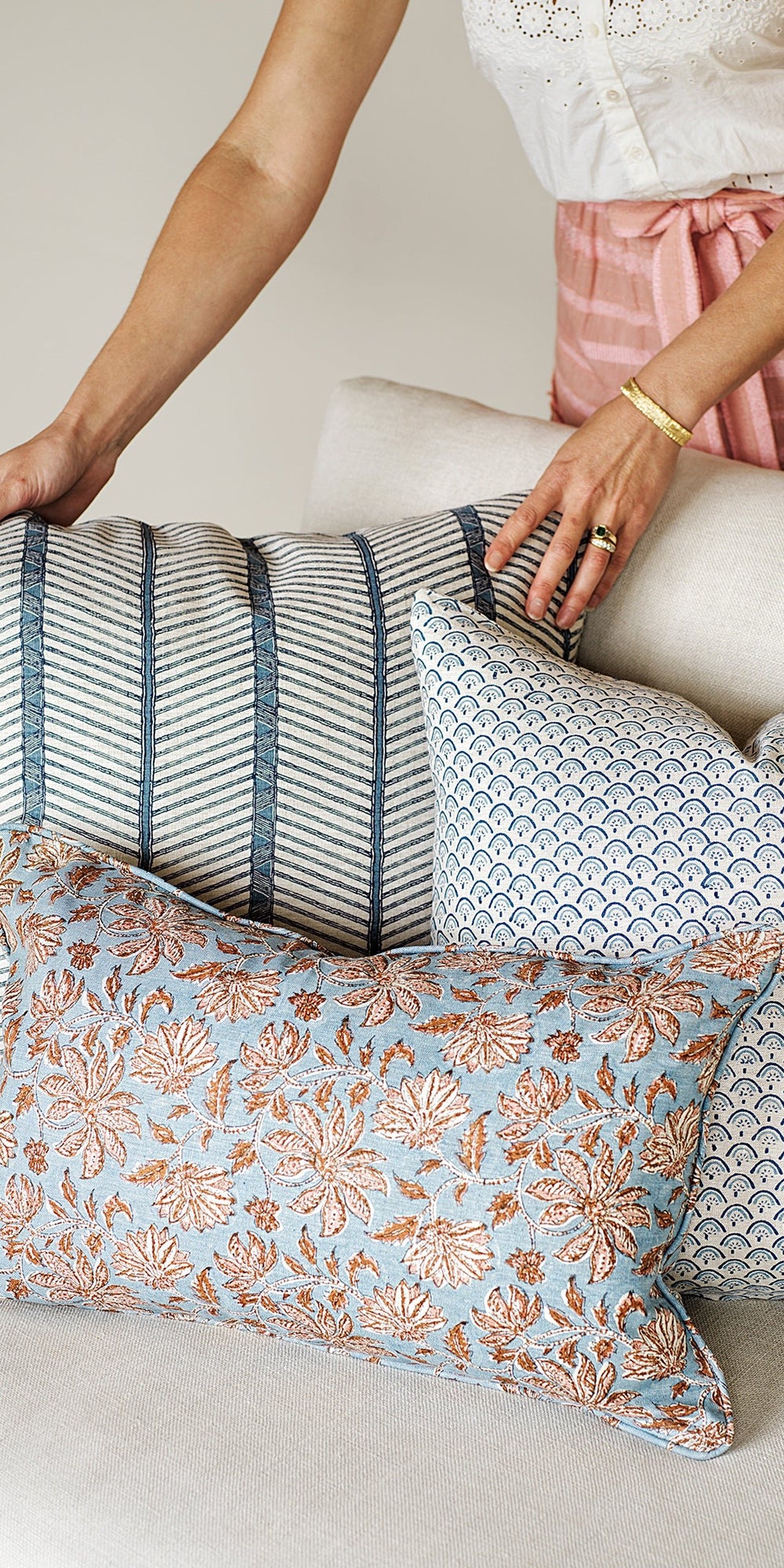 Zanzibar Azure Pillowcase in - Cushions - Walter G Australia