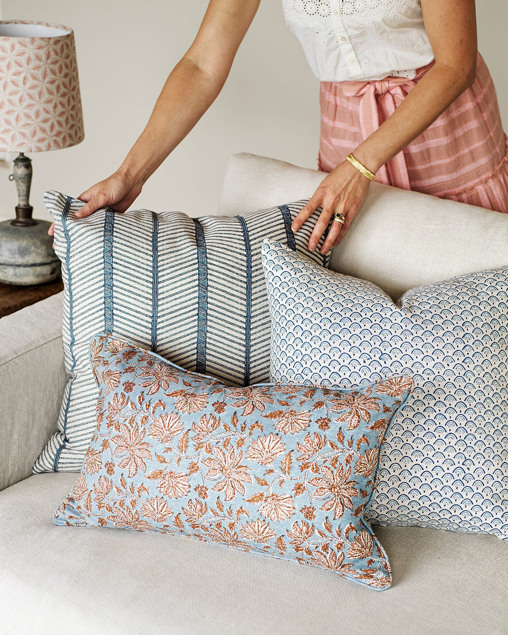 Zanzibar Azure Pillowcase in - Cushions - Walter G Australia