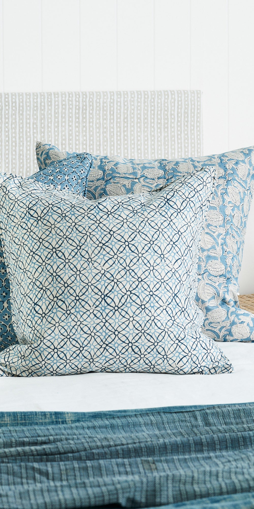 Marbella Azure Pillowcase in - Cushions - Walter G Australia