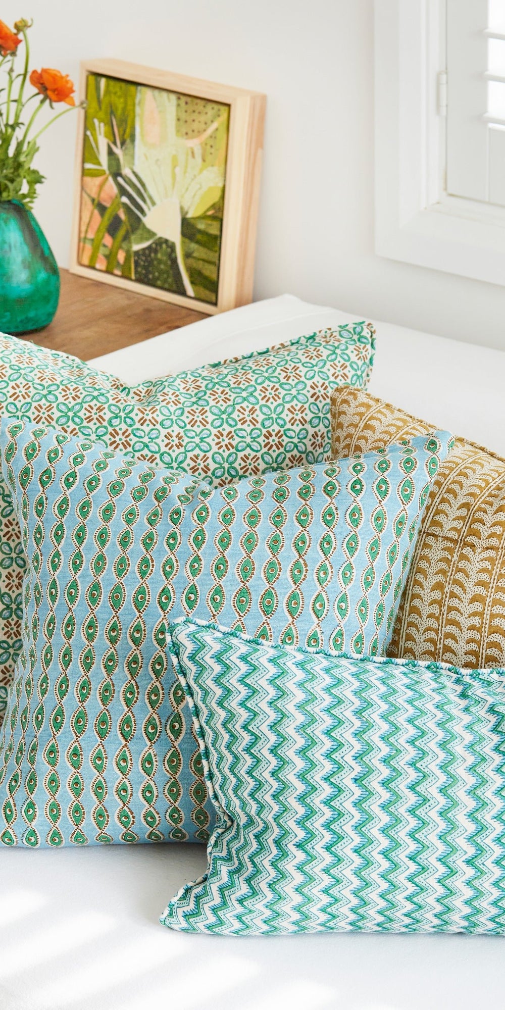 Sochi Emerald Pillowcase in - Cushions - Walter G Australia