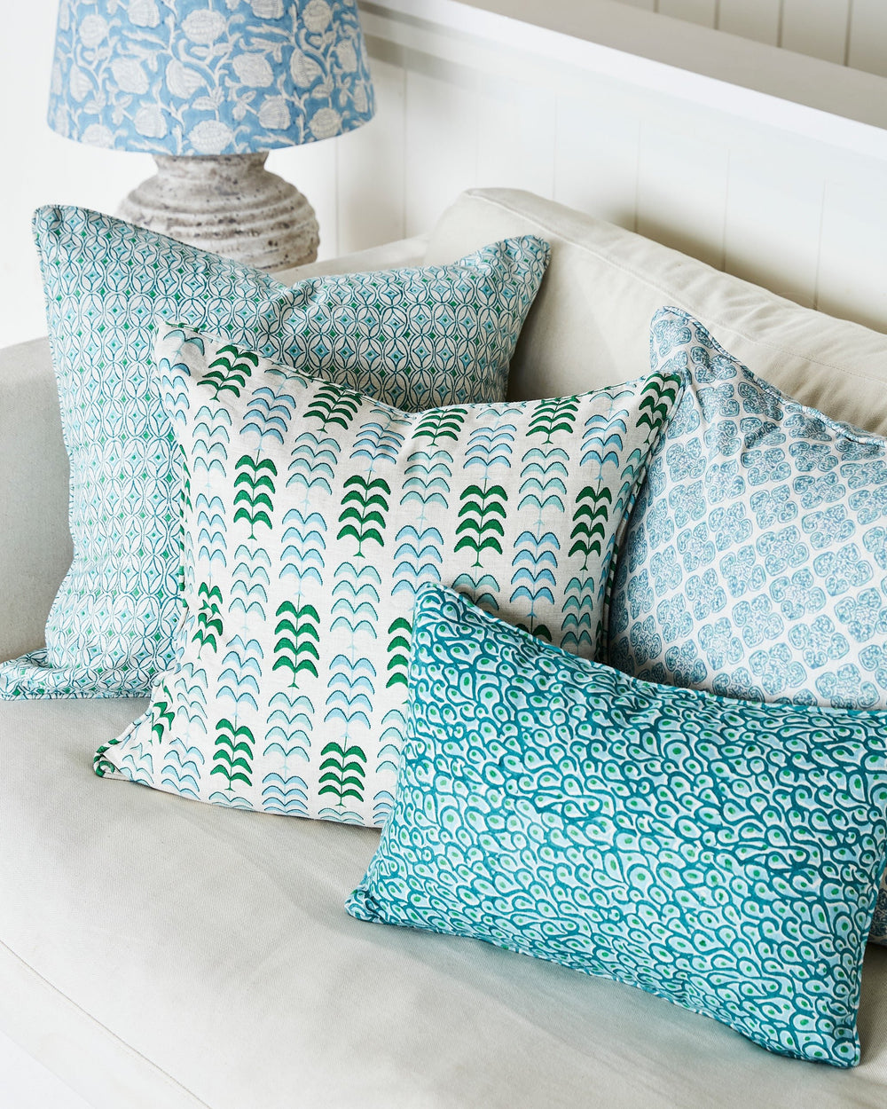 Uzes Emerald Pillowcase in - Cushions - Walter G Australia