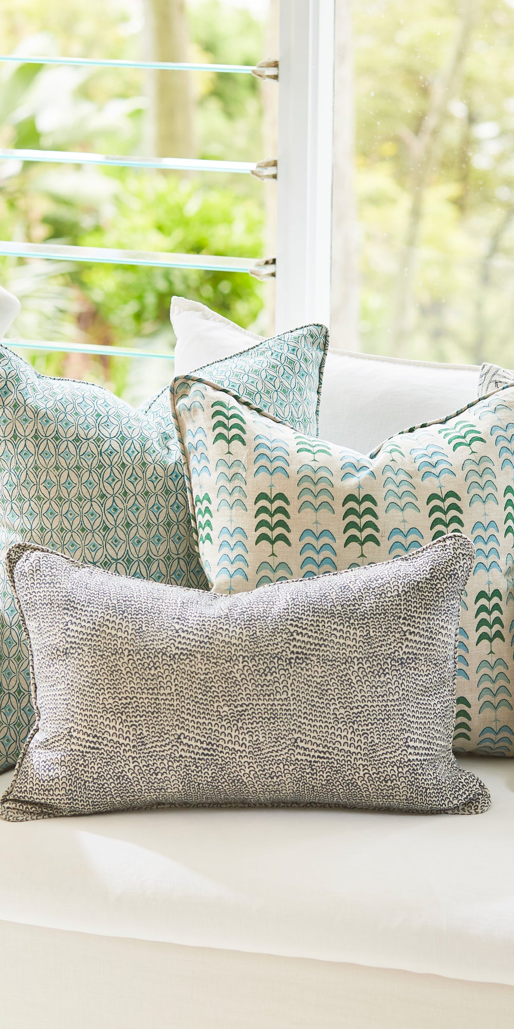 Hanami Light Blue Rectangle Pillowcase in - Cushions - Walter G Australia