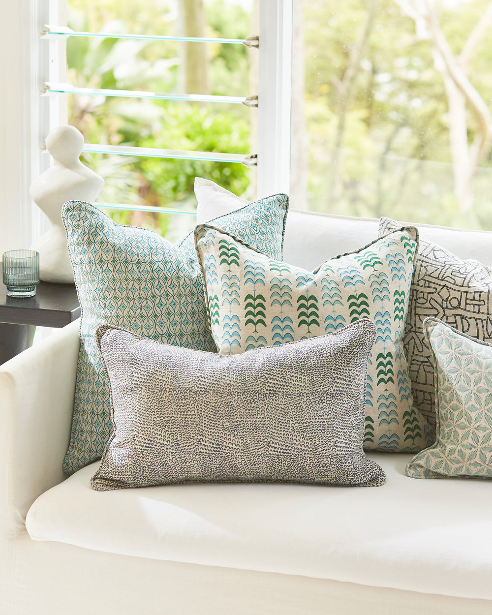 Hanami Light Blue Rectangle Pillowcase in - Cushions - Walter G Australia