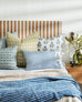 Ishtar Moss Azure linen cushion 35x55cm