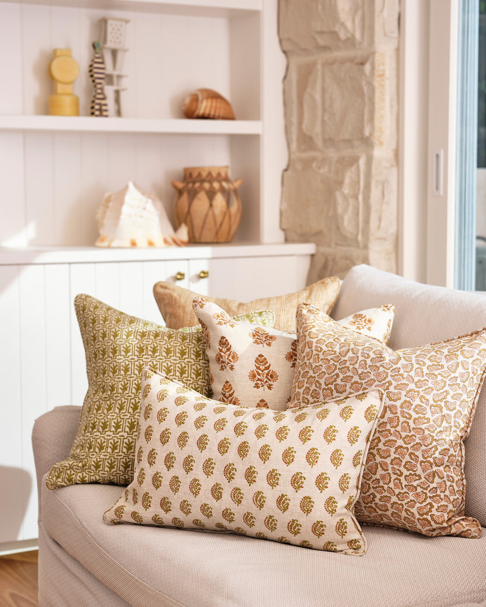 Chameli Olive Pillowcase