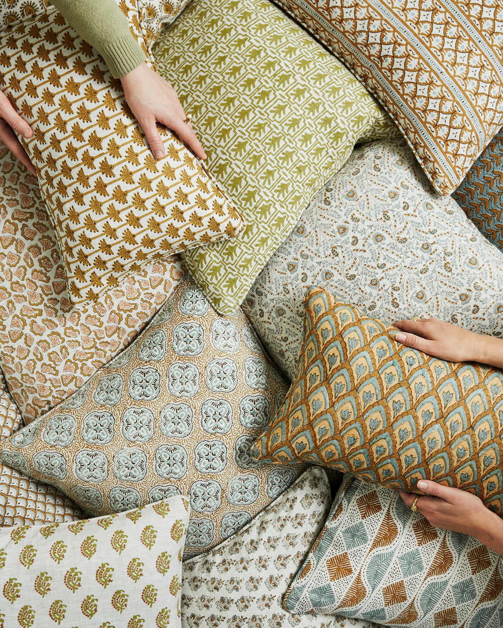 Chameli Olive Pillowcase