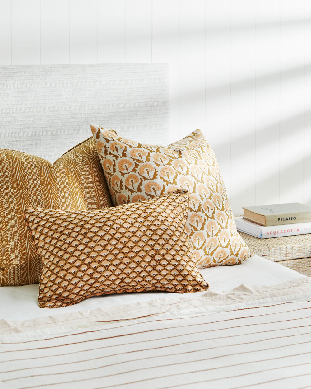 Naples Saffron Pillowcase in - Cushions - Walter G Australia