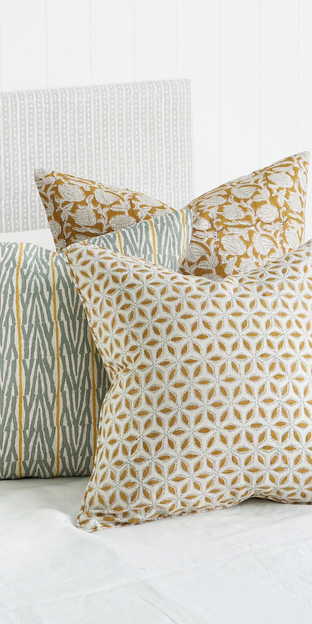 Marbella Saffron Pillowcase in - Cushions - Walter G Australia