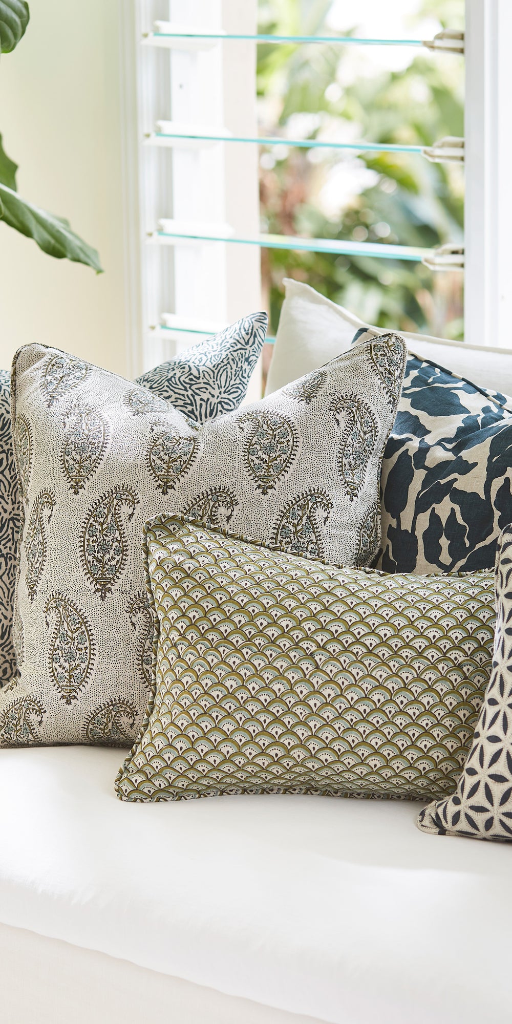 Hanami Indian Teal Pillowcase in - Cushions - Walter G Australia