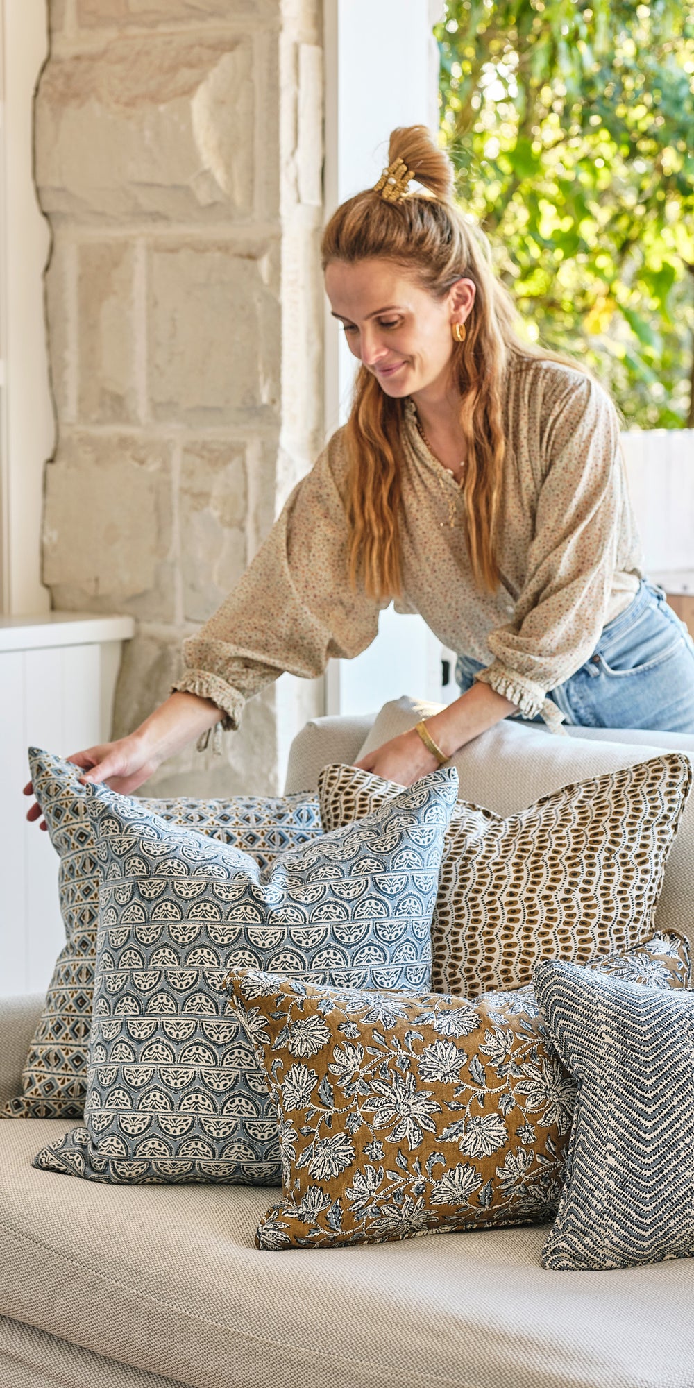 Laharia Azure Pillowcase in - Cushions - Walter G Australia