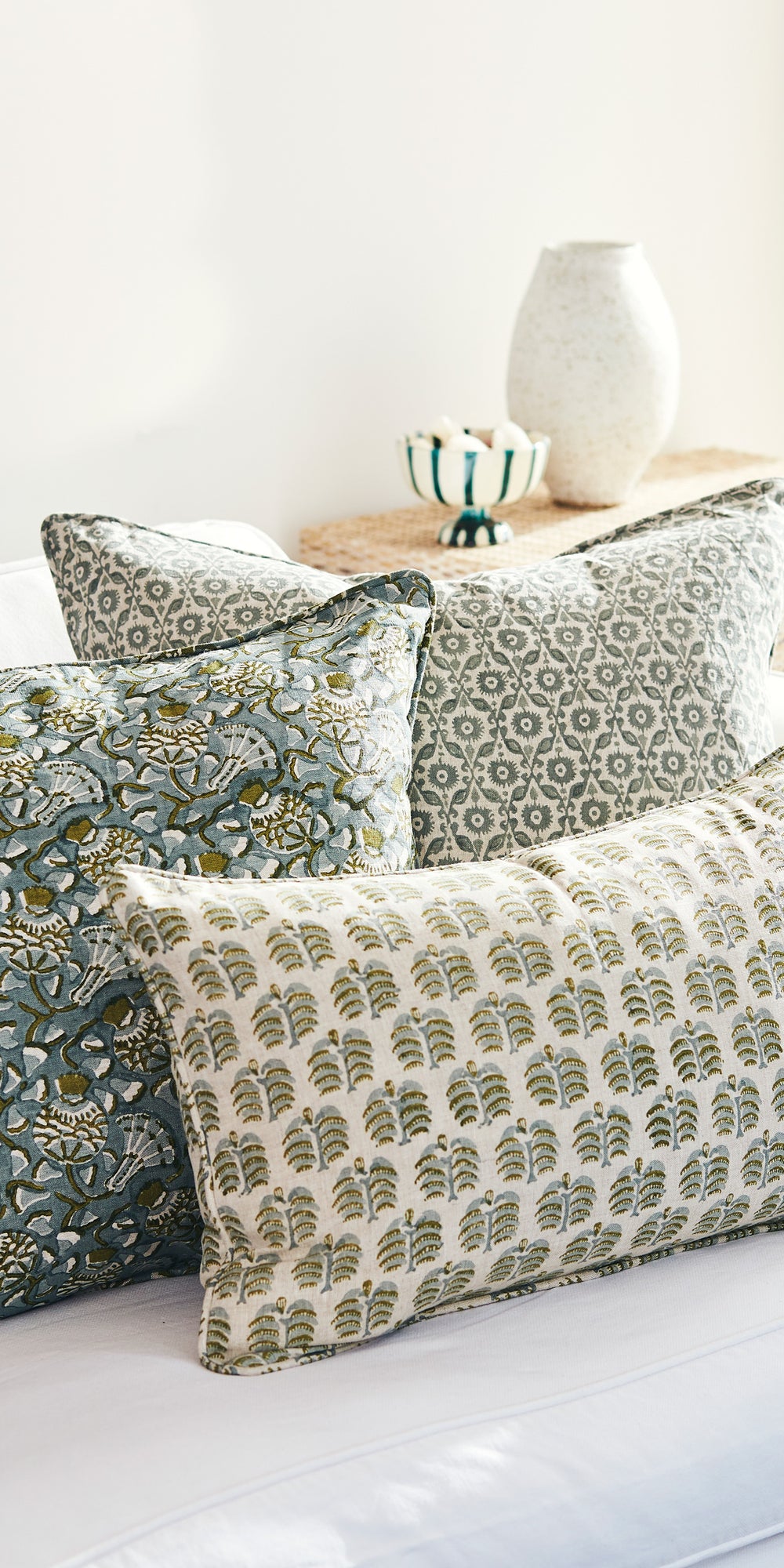 Iznik Celadon Moss Pillowcase