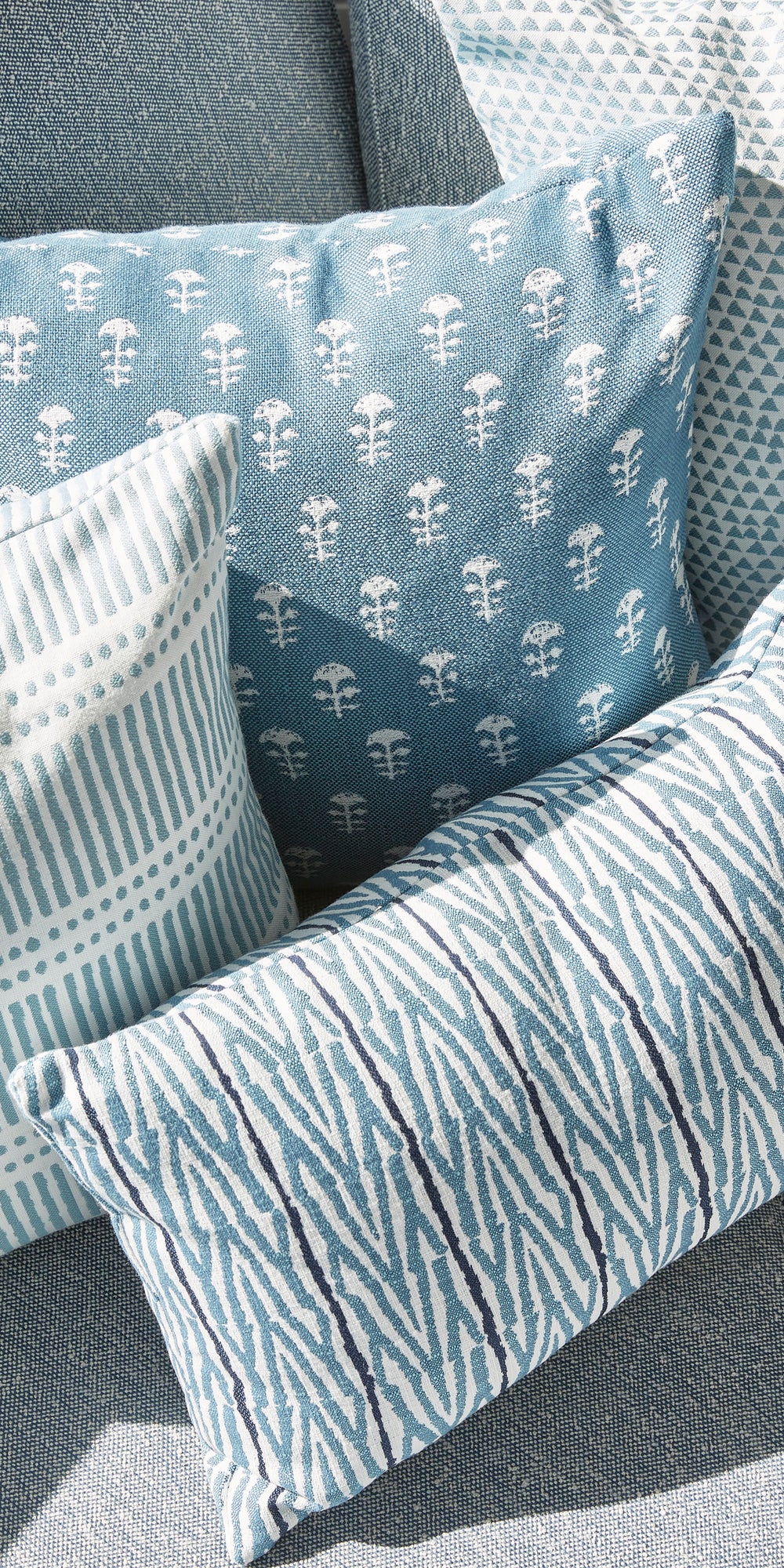 Fuji Sky Blue Outdoor Pillowcase