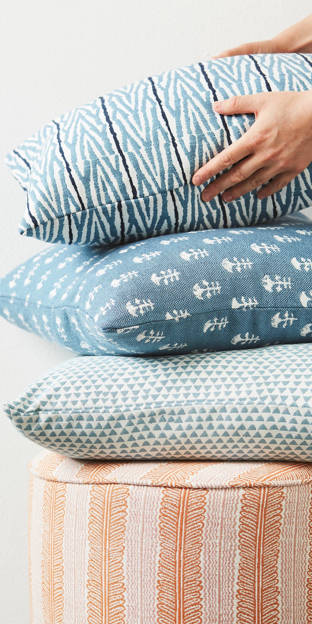 Yukka Sky Blue Outdoor Pillowcase in - Cushions - Walter G Australia
