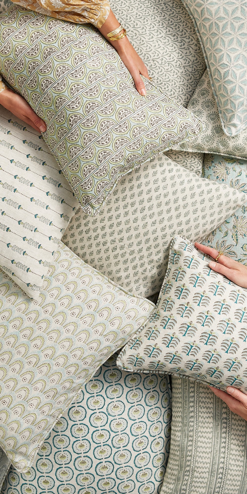 Burano Wasabi Pillowcase in - Cushions - Walter G Australia