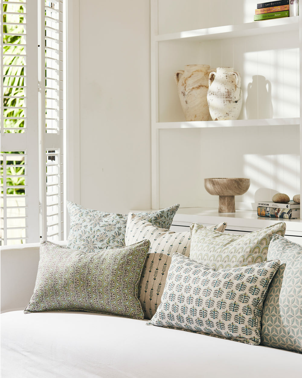 Azores Wasabi Pillowcase in - Cushions - Walter G Australia