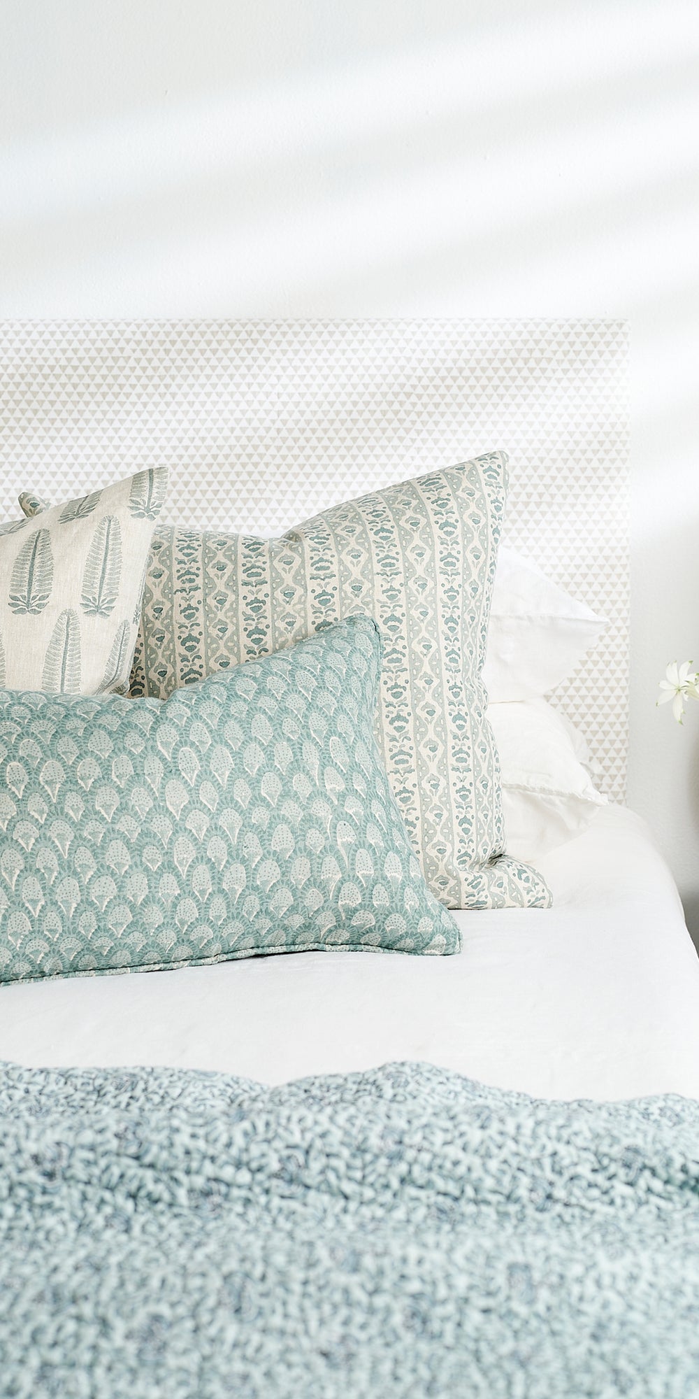 Scopello Celadon Pillowcase in - Cushions - Walter G Australia