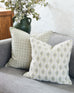Bombay Celadon Moss linen cushion 50x50cm