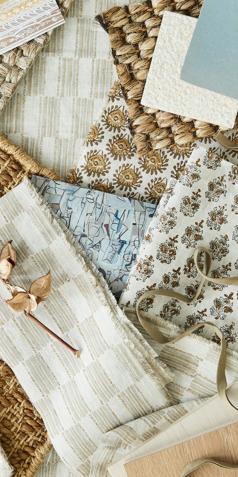 Sanganer Sahara Linen in - Fabric - Walter G Australia