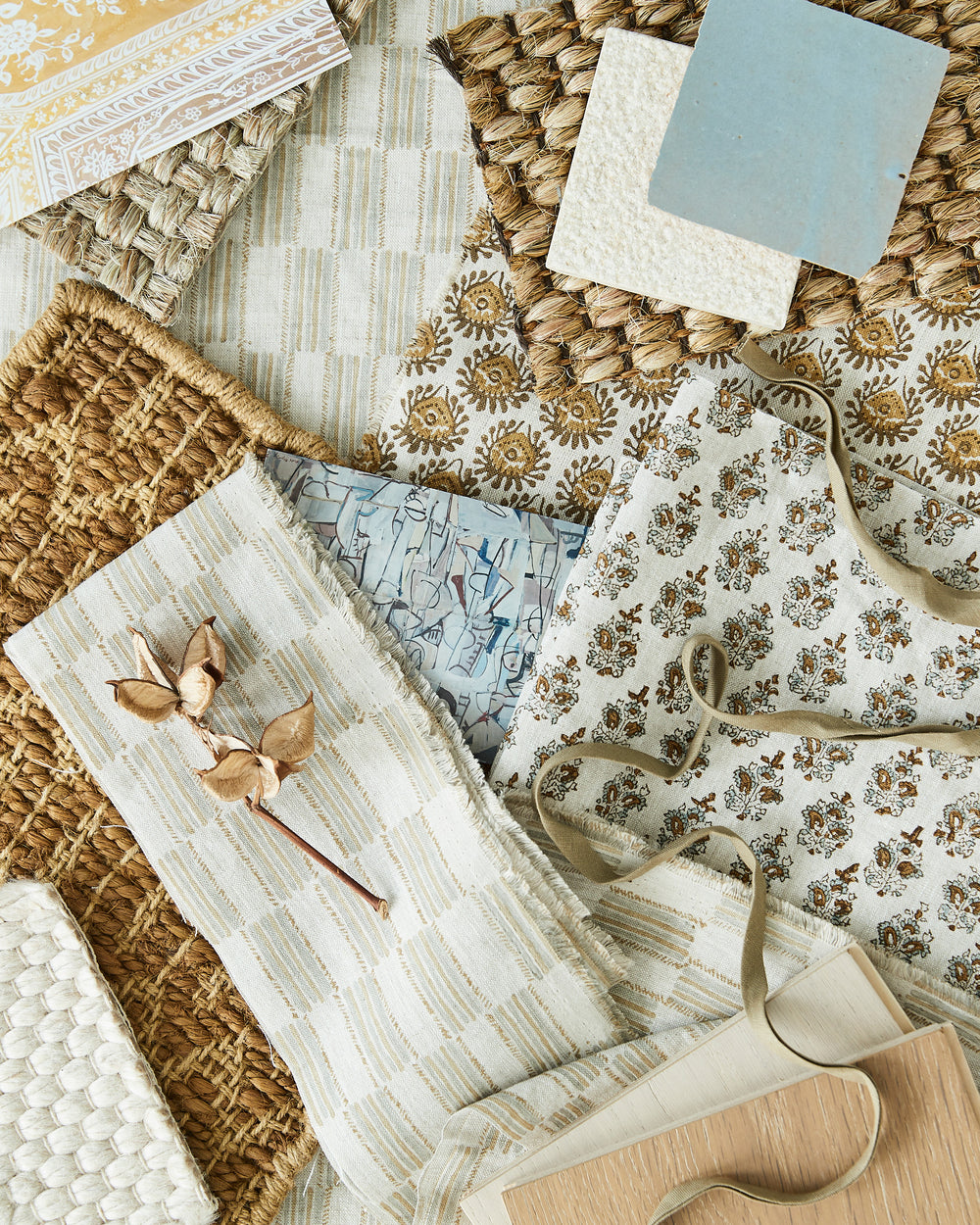 Sanganer Sahara Linen in - Fabric - Walter G Australia