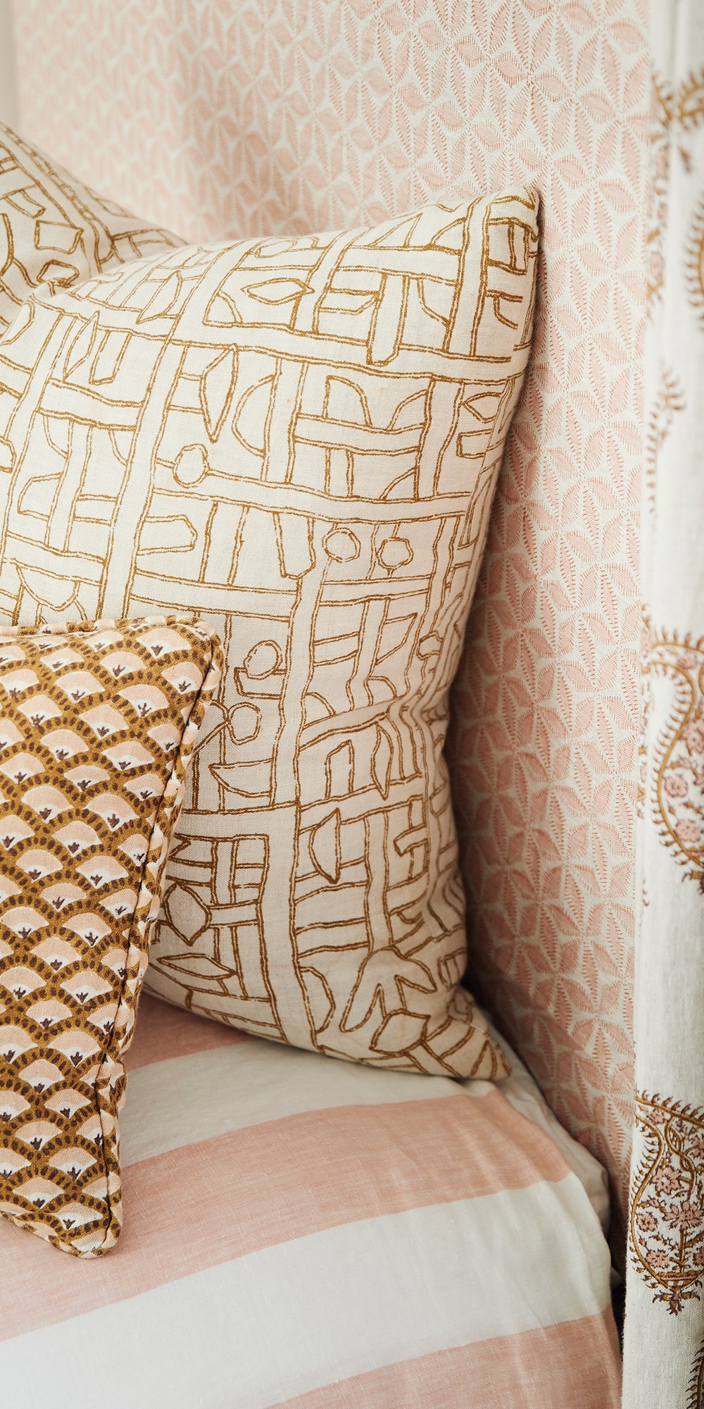Hanami Guava Linen in - Fabric - Walter G Australia