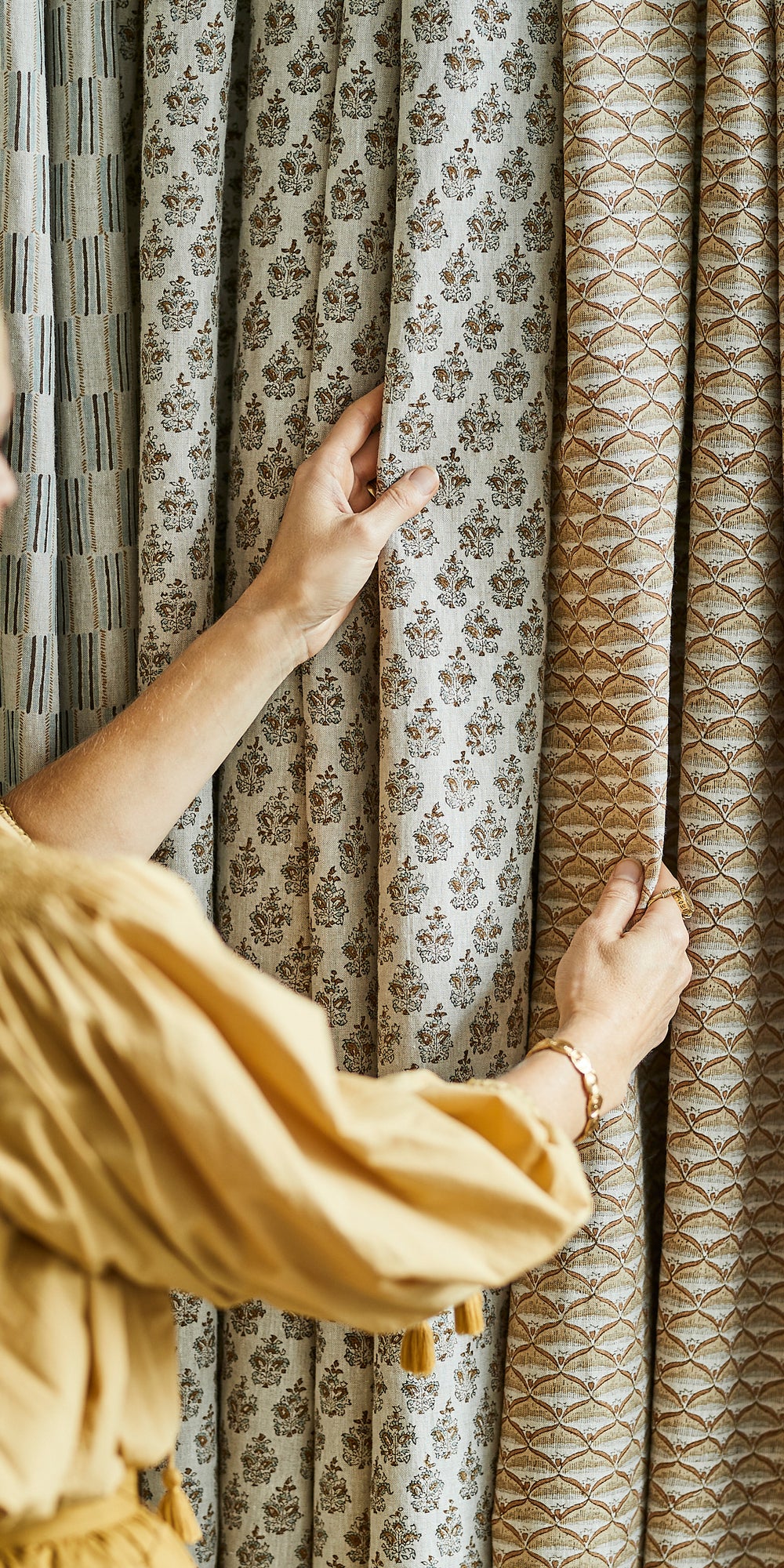 Sanganer Sahara Linen in - Fabric - Walter G Australia
