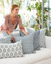 Savoie Denim linen cushion 50x50cm