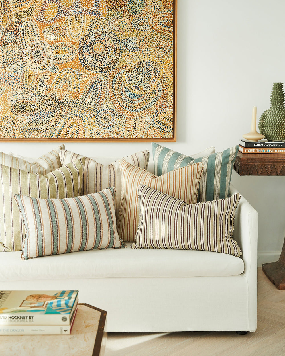 Berber Celadon Moss Pillowcase in - Cushions - Walter G Australia