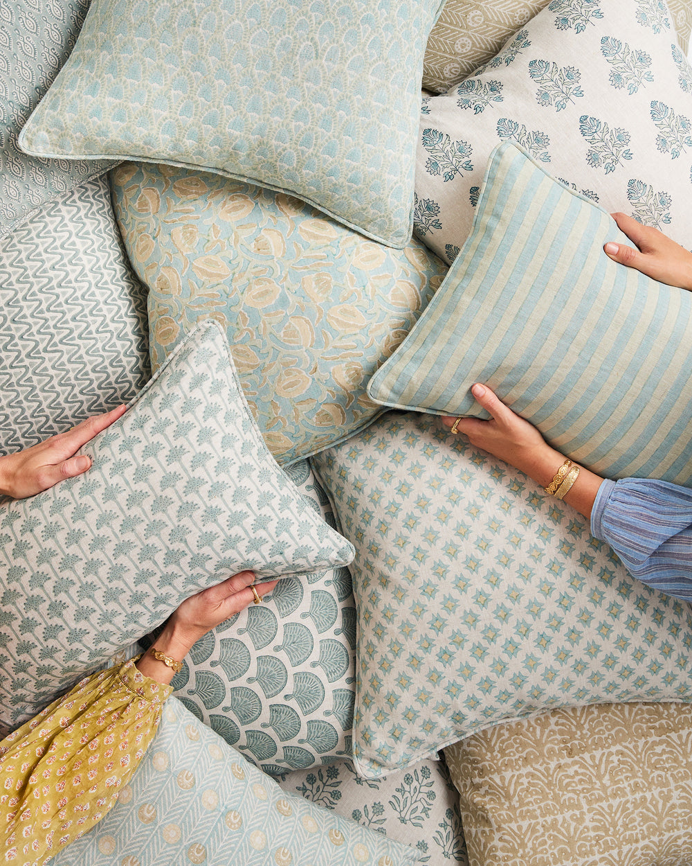 Menorca Celadon Pillowcase in - Cushions - Walter G Australia