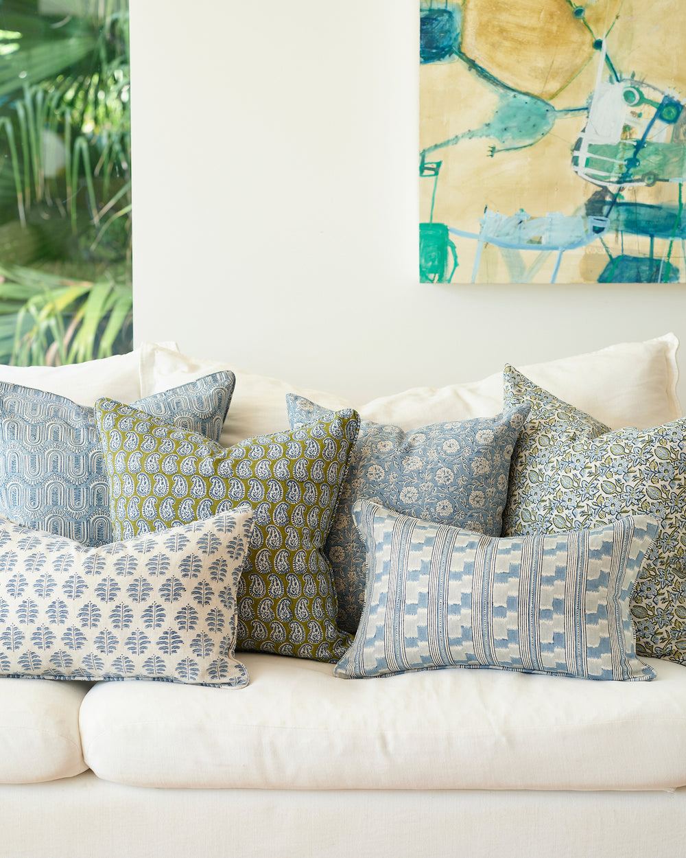 Krabi Moss Azure Pillow