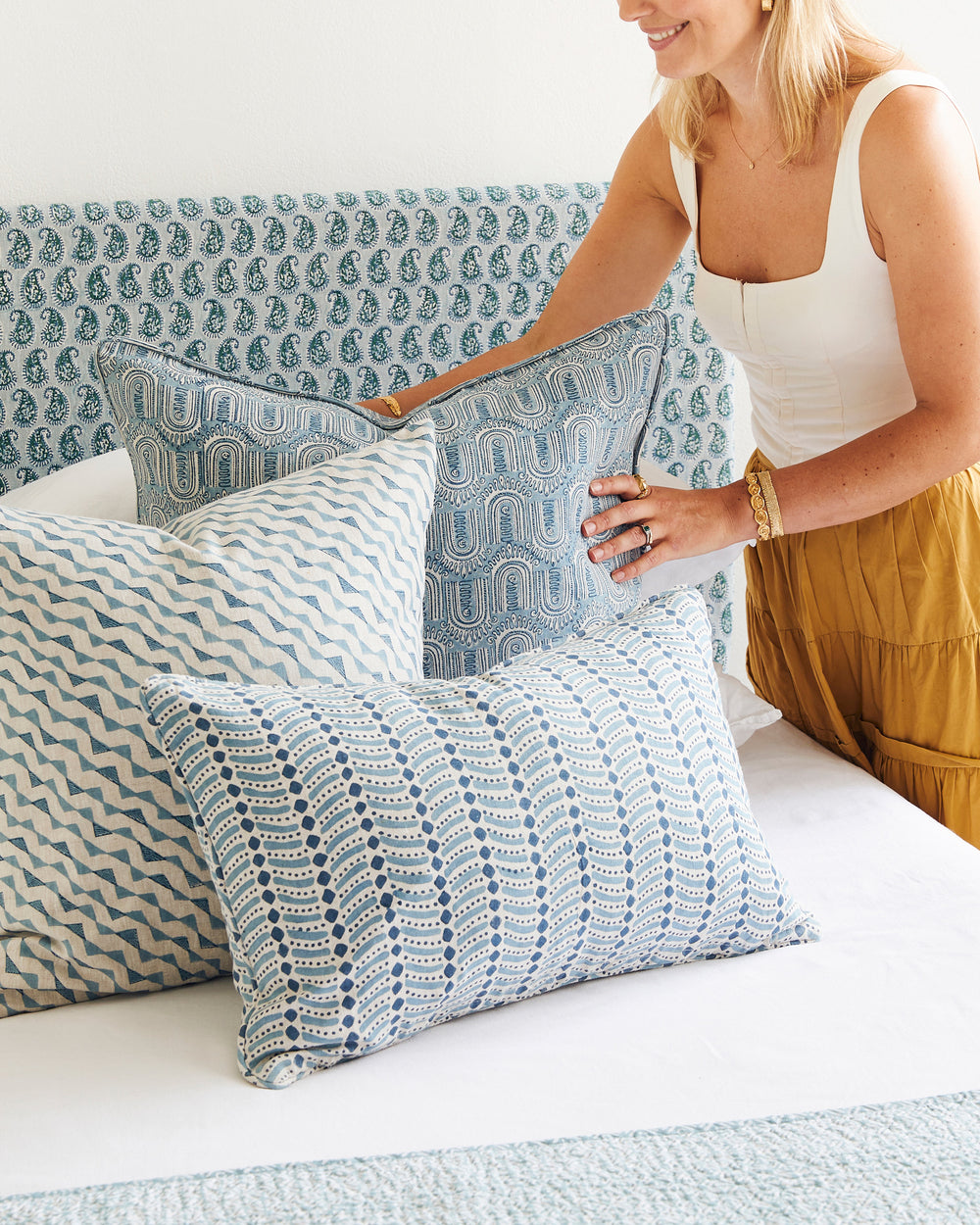 Tunisia Azure Pillowcase in - Cushions - Walter G Australia