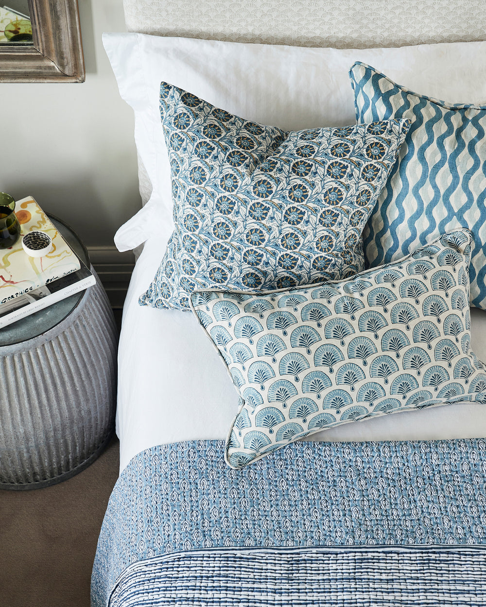 Istanbul Fresh Azure Pillowcase in - Cushions - Walter G Australia