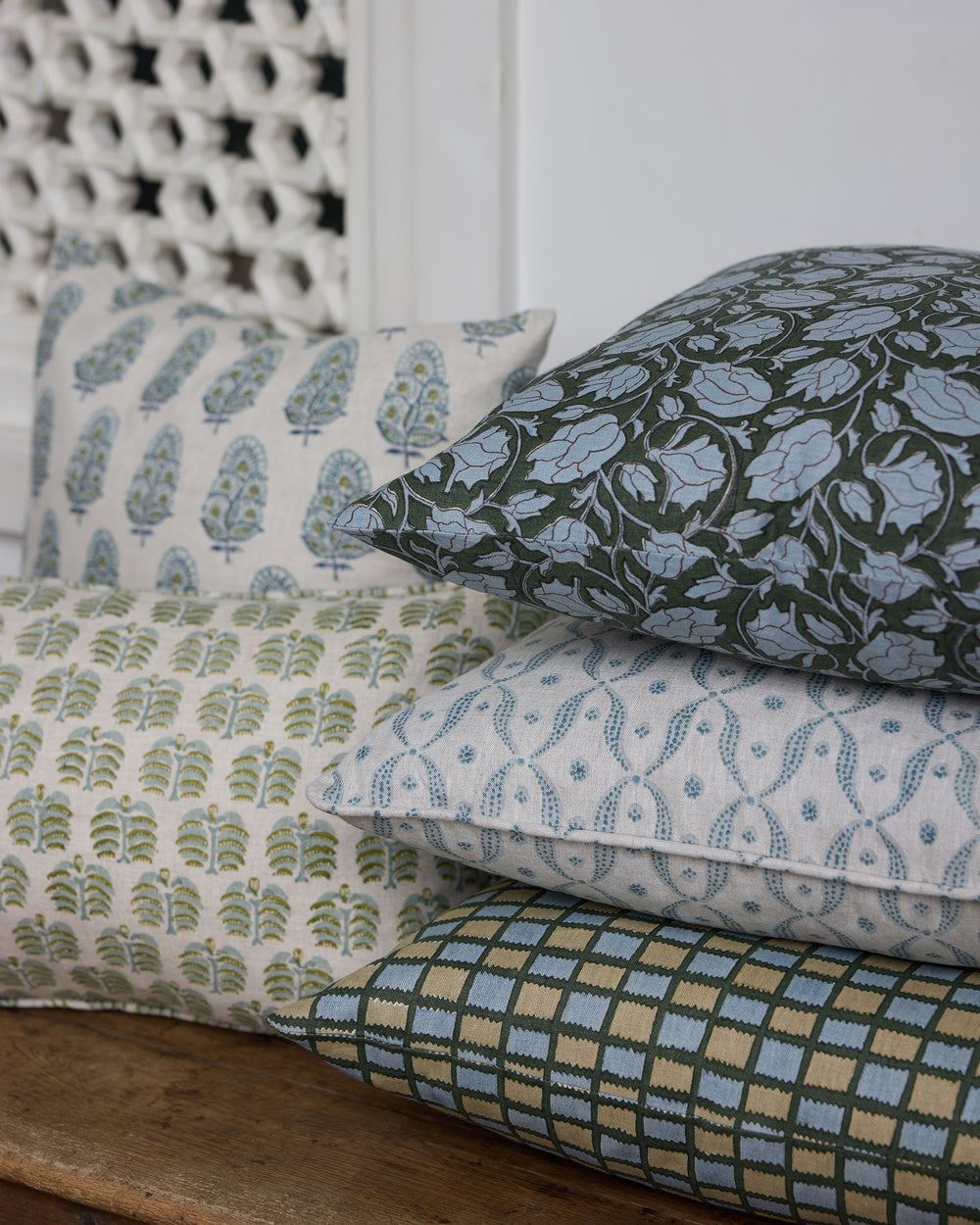 Hera Celadon Moss Pillowcase