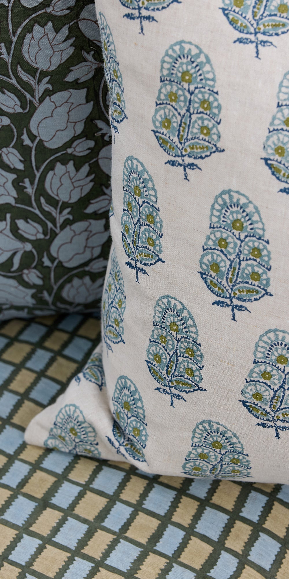 Zardosi Celadon Moss Pillowcase in - Cushions - Walter G Australia