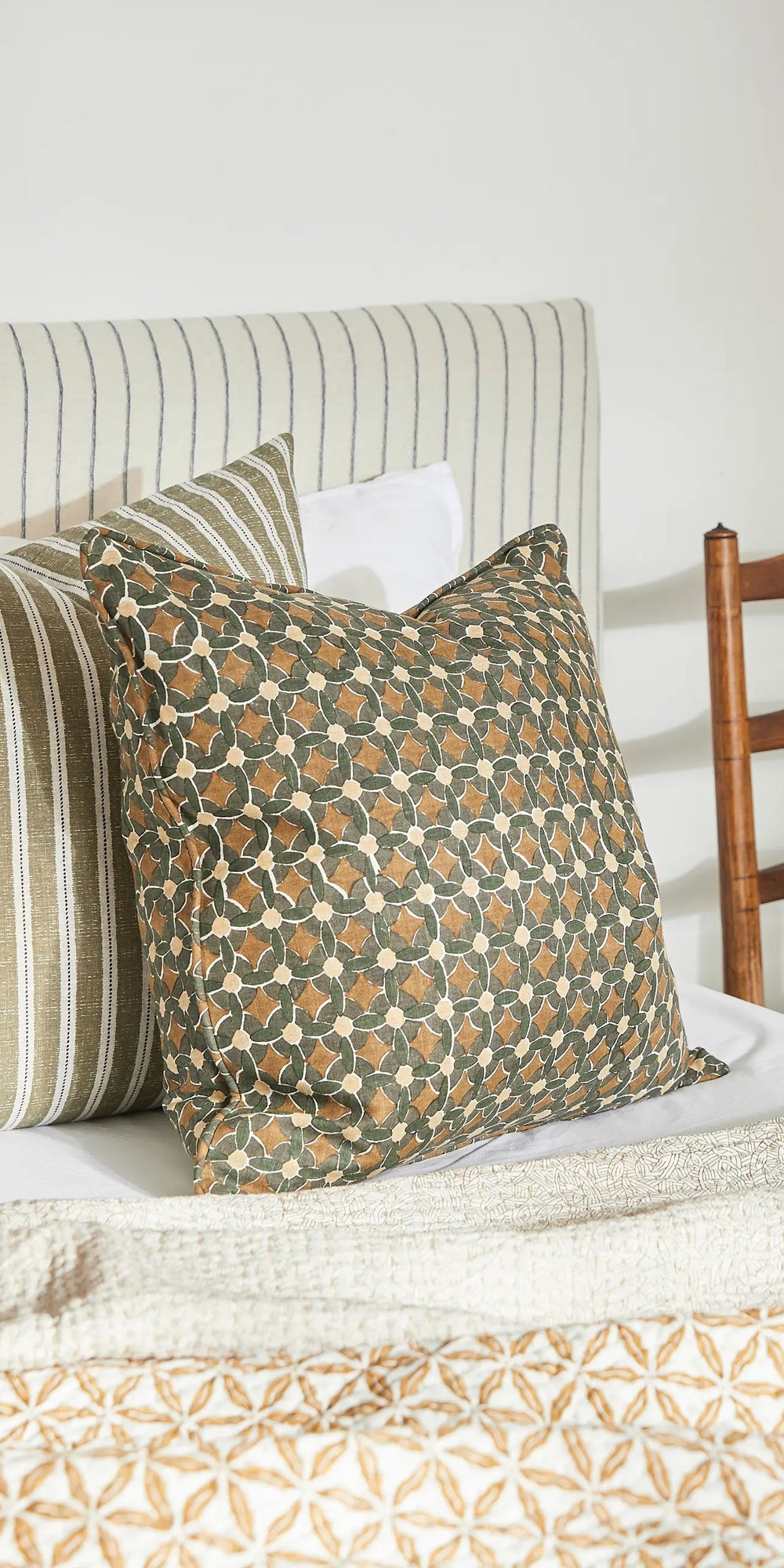 Casablanca Aniseed linen cushion 50x50cm