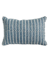 Benaki Azure linen cushion 35x55cm