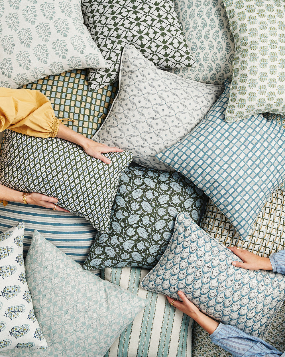 Madhavi Celadon Pillowcase in - Cushions - Walter G Australia