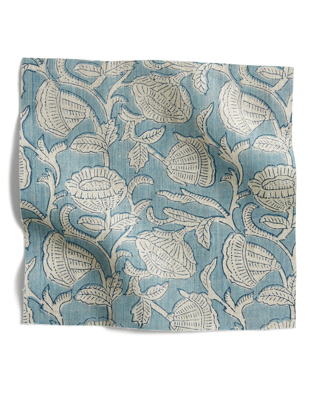 Marbella Azure linen swatch