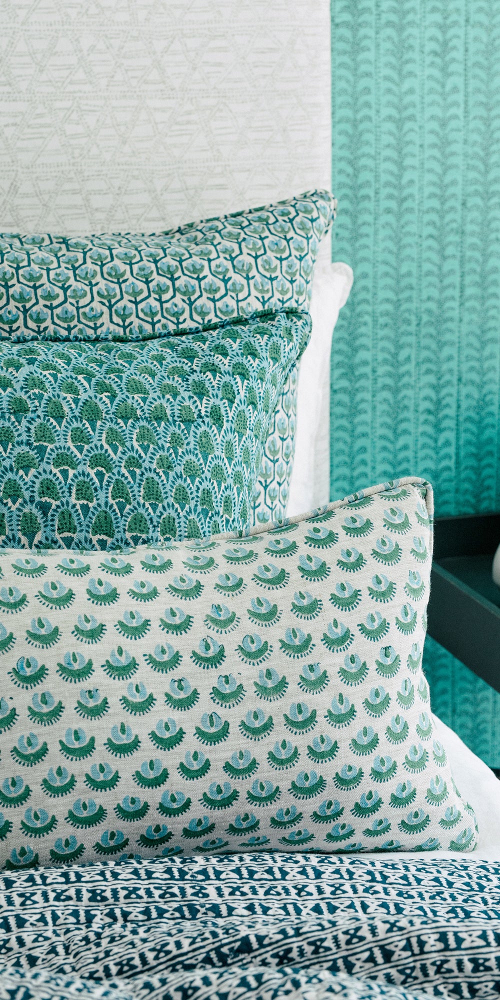 Cadiz Emerald Pillowcase in - Cushions - Walter G Australia