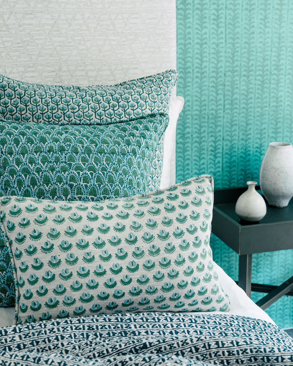Cadiz Emerald Pillowcase in - Cushions - Walter G Australia