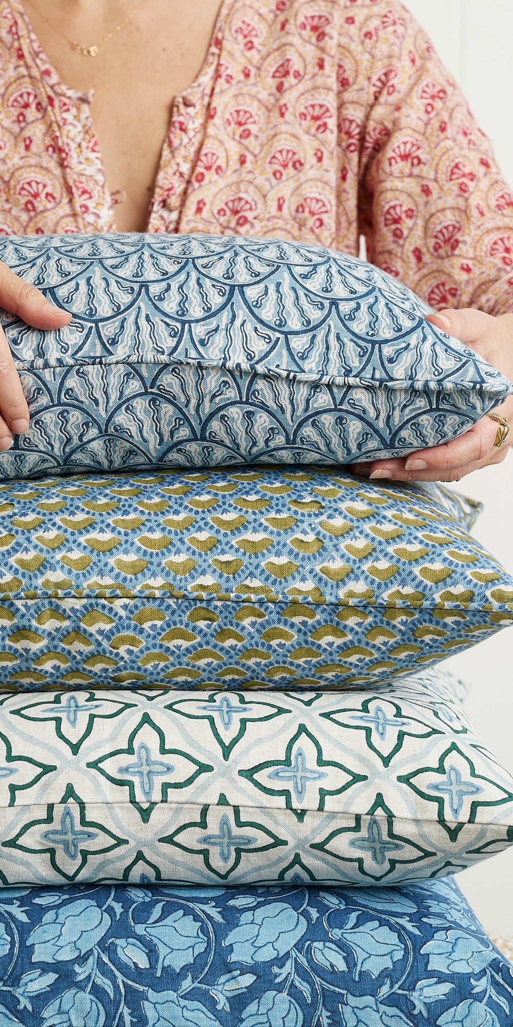 Baku Azure Pillowcase in - Cushions - Walter G Australia