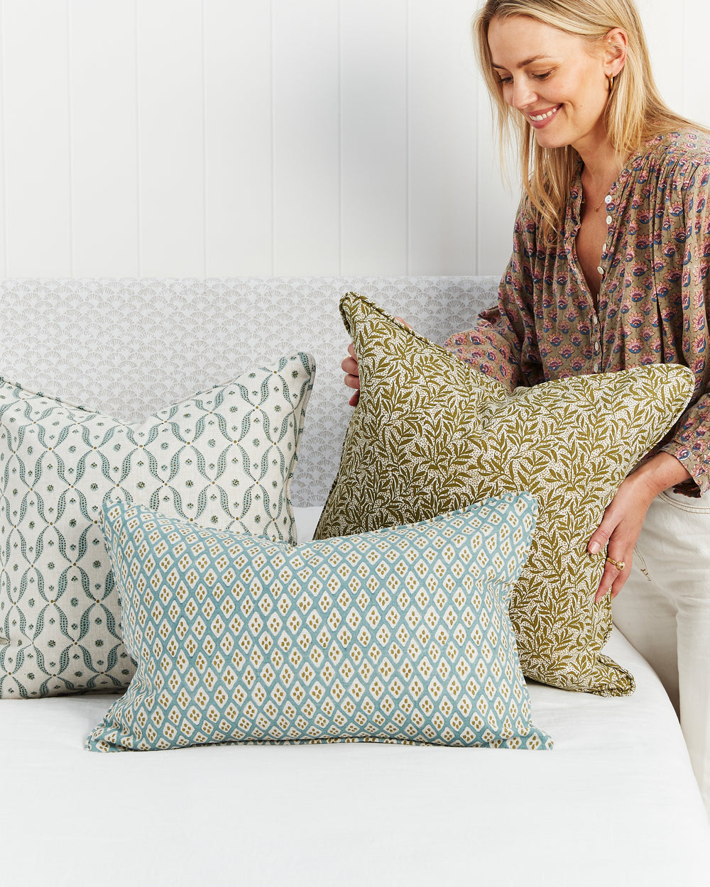 Orvietto Celadon Moss Pillowcase