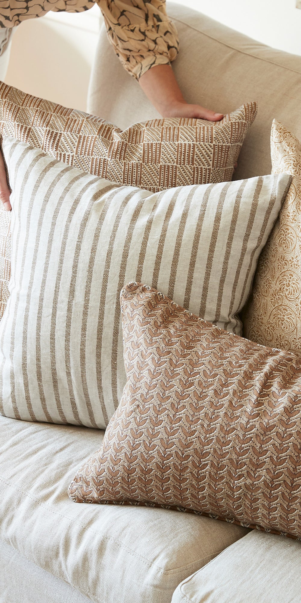 Fossano Saffron Pillowcase in - Cushions - Walter G Australia