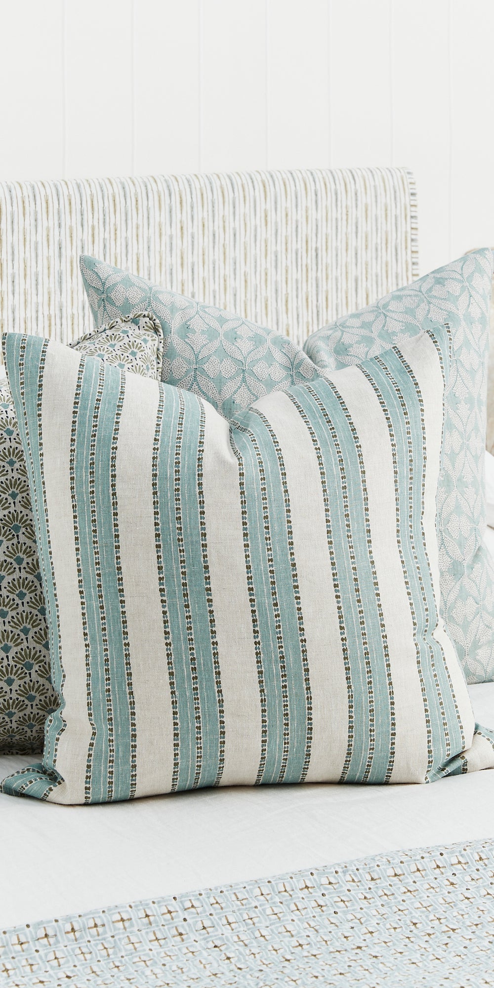 Kesula Celadon Moss Pillowcase in - Cushions - Walter G Australia