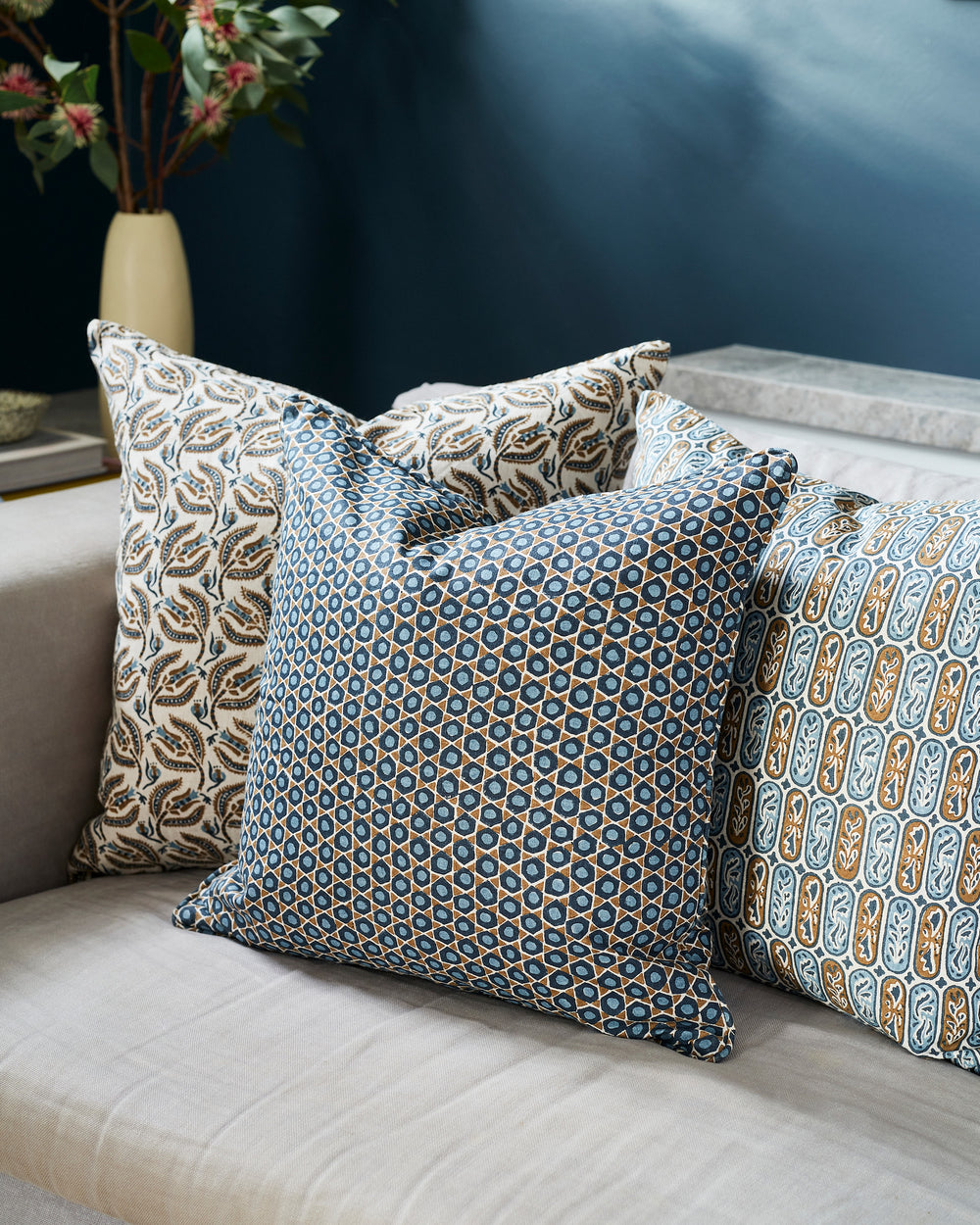 Broccato Tobacco Pillowcase in - Cushions - Walter G Australia