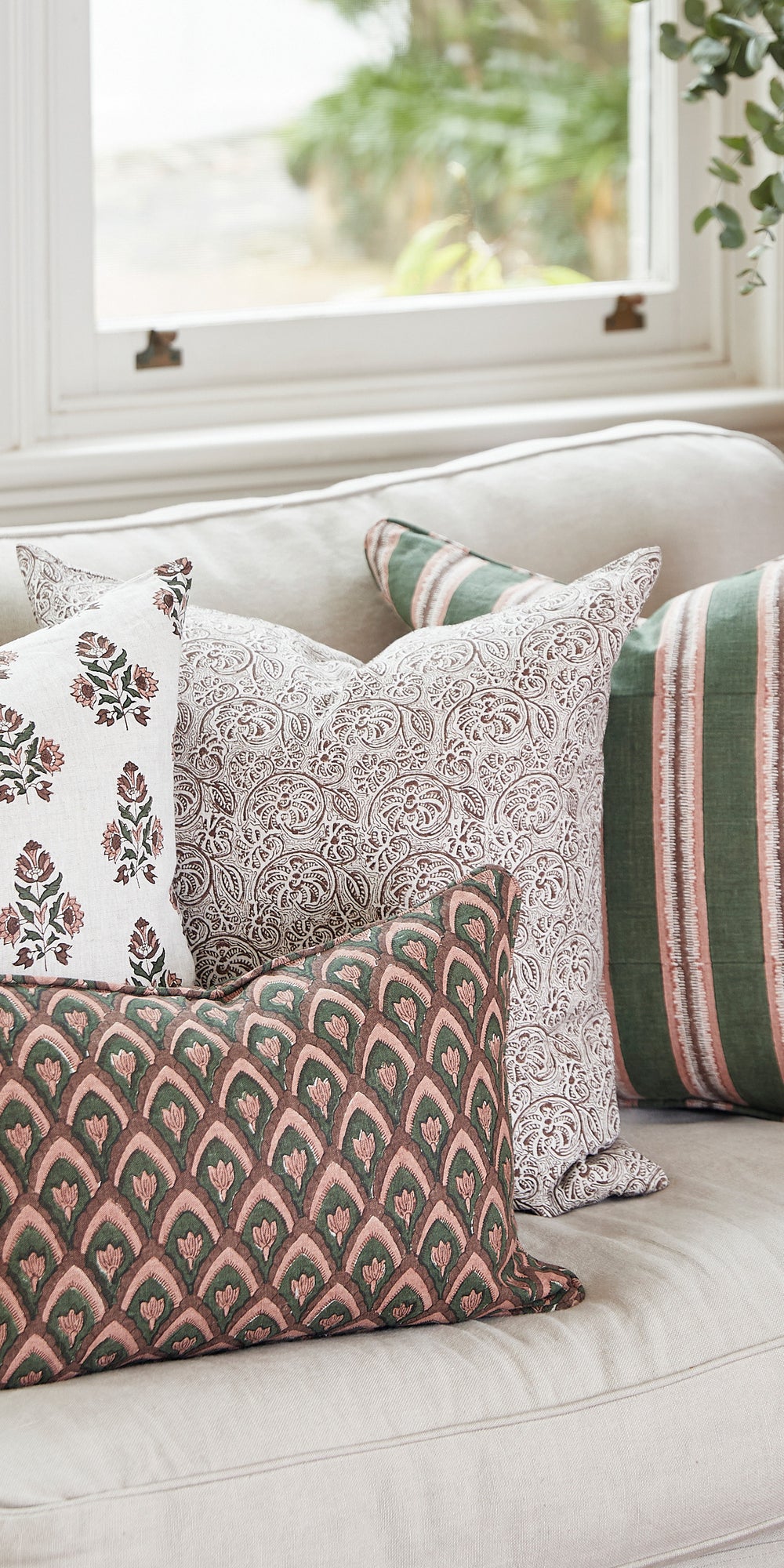 Buzios Rosewood Pillowcase in - Cushions - Walter G Australia